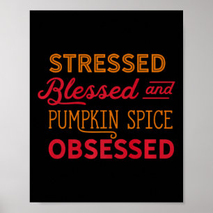 Poster Pumpkin Spice Obssecou Mamãe Psl Tudo Cai