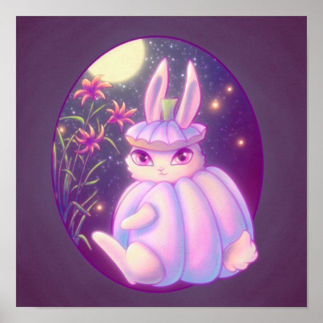 Poster Pumpkin Suit White Rabbit Na Trabalho de arte Do L (Frente)