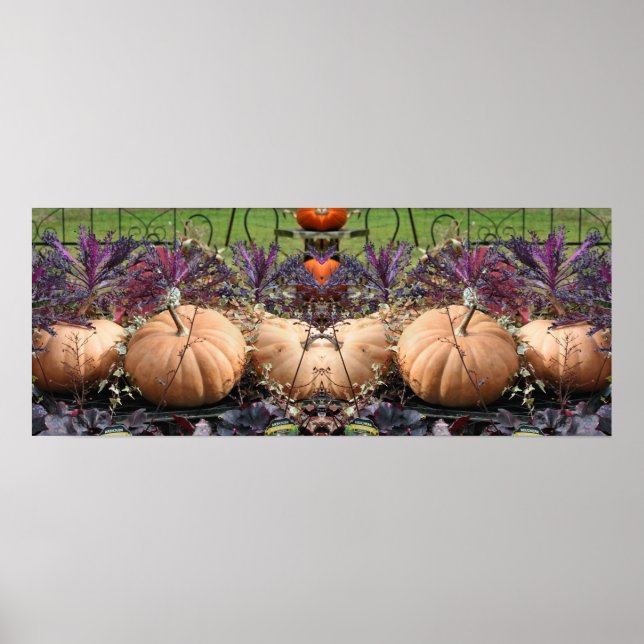 Poster Pumpkins Plantas Fazenda Stand Mirror Abstrato (Frente)