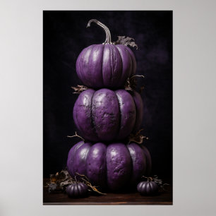 Poster Pumpkins Roxo Empilhado