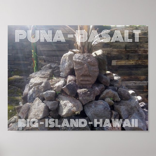 POSTER PUNA BASALT BIG ISLAND HAWAII (Frente)