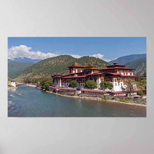 Poster Punakha Dzong no Butão (Frente)