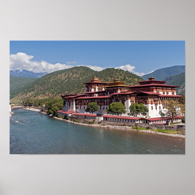 Poster Punakha Dzong no Butão (Frente)