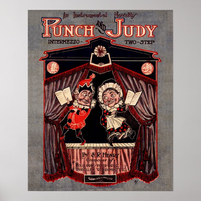 Póster Punch e Judy Puppets se recuperaram (Frente)