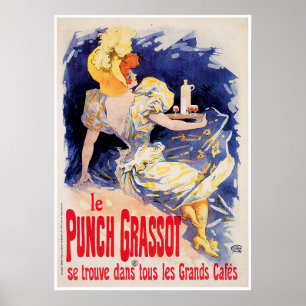 Póster Punch Grassot Vintage Wine Beber Ad Art