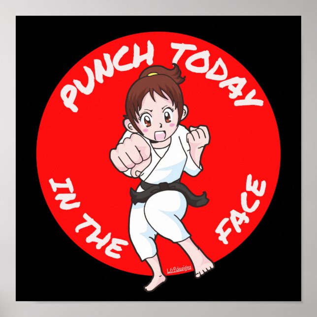 Poster PUNCH HOJE NA FACE, ideia de presente inspiraciona (Frente)