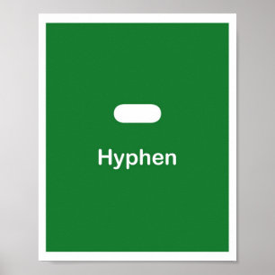 Póster Punctuation Marks- Hyphen