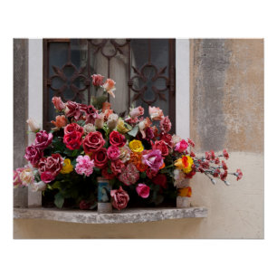 Póster Punhado Colorido De Rosas De Plástico