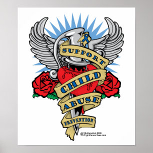 Póster Punhal da prevenção do pederastia