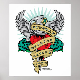 Póster Punhal do câncer de ovário
