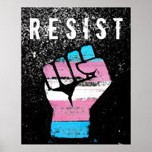 Poster Punho de Orgulho Trans