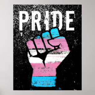 Poster Punho de Orgulho Trans