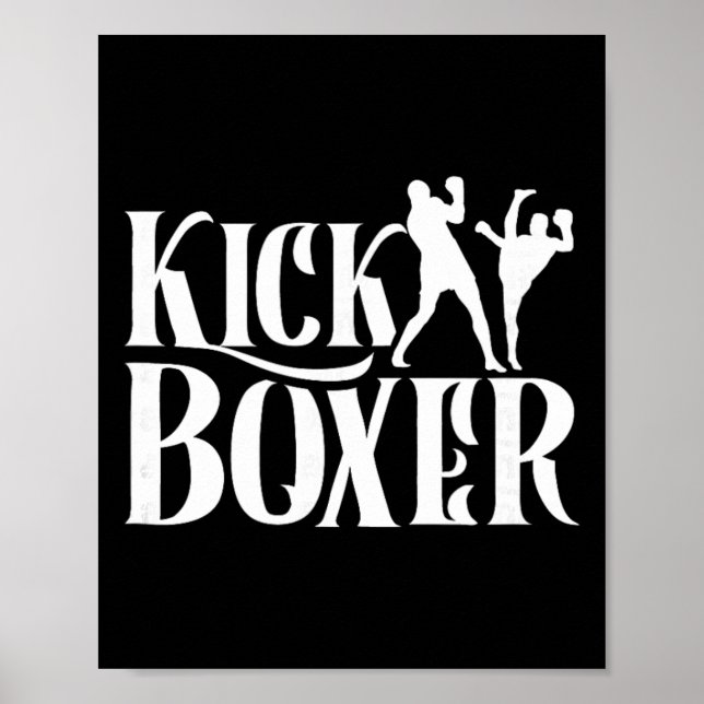 Poster Punho Lutador Chute Boxeador Kickboxing Boxe Chute (Frente)