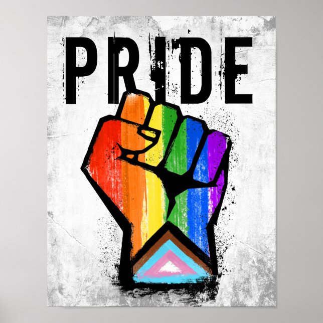 Poster Punho Orgulho Progresso (Frente)