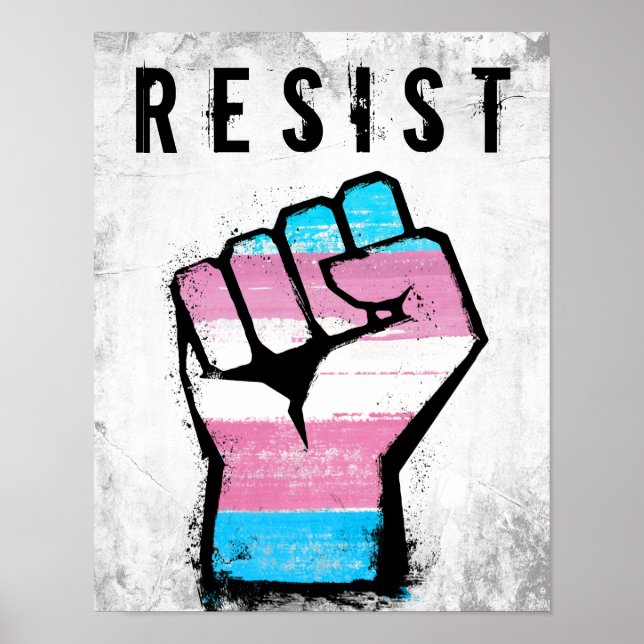 Poster Punho Orgulho Trans (Frente)