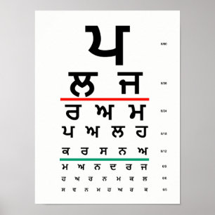 Póster Punjabi da carta de olho