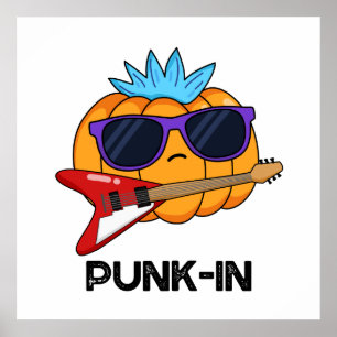 Poster PUnk in Cute Punk Rock Pumpkin Pun