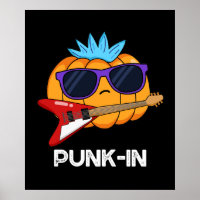 PUnk-in Funny Punk Rock Pumpkin Pun Dark BG
