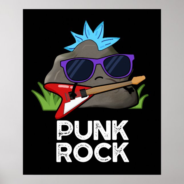 Poster Punk Rock Funny Music Pun Dark BG (Frente)