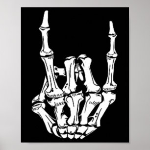 Poster Punk Rock Skeleton Legal Rocker Halloween Men