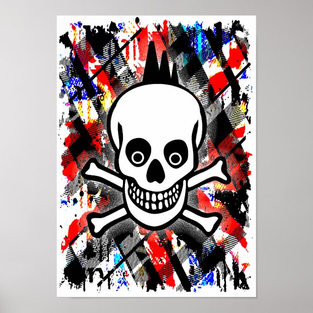 Póster Punk Rock Skull (Frente)