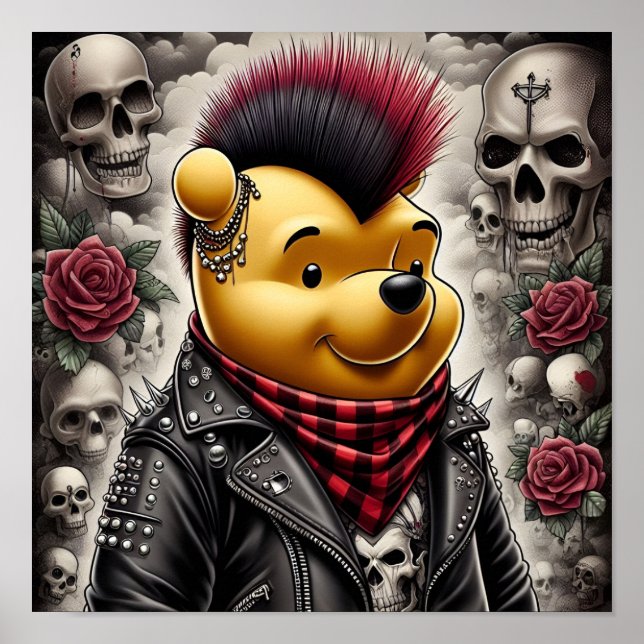 Poster Punk Winnie o Pooh 1 (Frente)