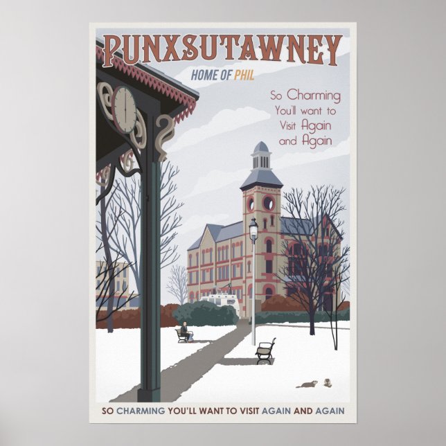 Póster Punxsutawney, Pensilvânia (Frente)