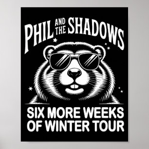 Poster Punxy Phil E As Sombras Dia Da Marmota Fevereiro