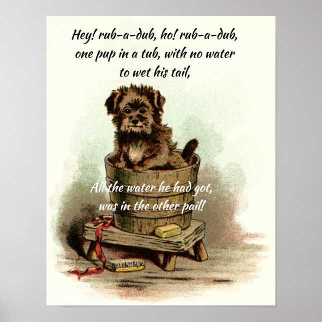 Poster "Pup in a Pail" (Frente)