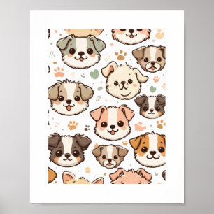 Poster Puppies Felizes e Bonitos