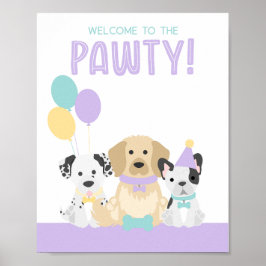 Poster Puppy Dog Pawty Party Theme