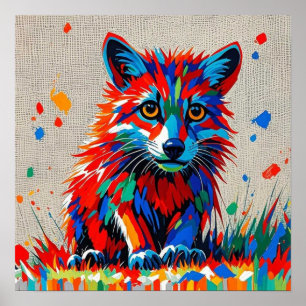 Poster Puppy Expressiva abstrato art design