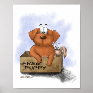 Poster Puppy Grátis Mais 1 Cartoon