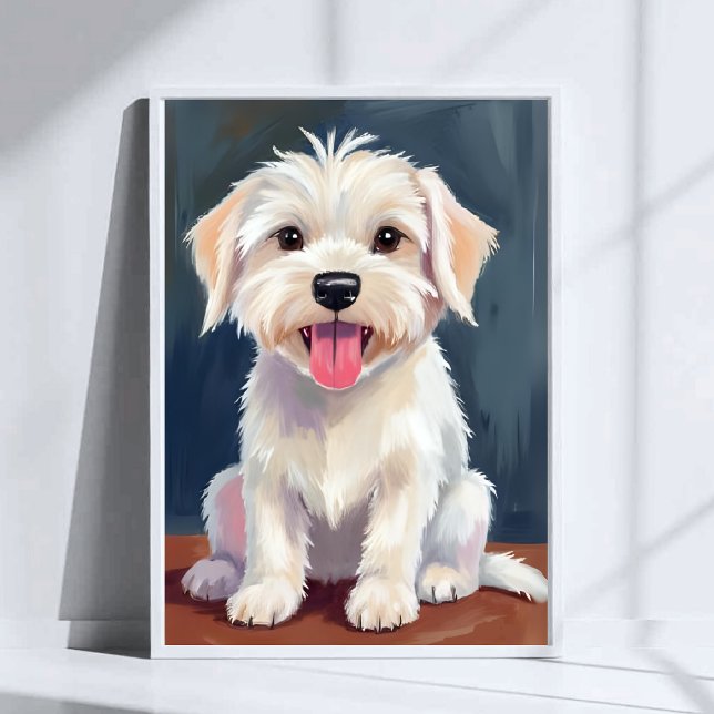 Poster Puppy White Dog Painting (Criador carregado)