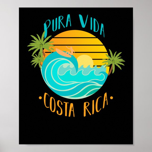 Poster Pura Vida Costa Rica (Frente)