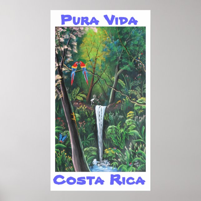 Poster Pura Vida Costa Rica (Frente)