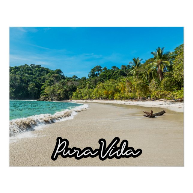 Póster Pura Vida Costa Rica - Arte para Fotografia em Pra (Frente)