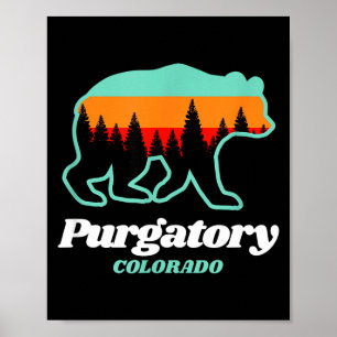 Poster Purgatório colorado esqui snowboard urso 