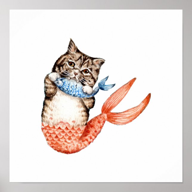 Poster Purmaid Cat Mermaid (Frente)