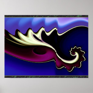 Poster Purple and Blue Waves