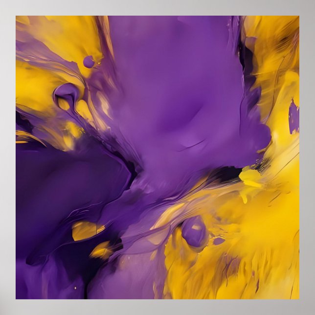 Poster Purple and Gold Abstract (Frente)