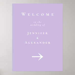 Poster Purple Bem-vindo ao Sinal de Casamento