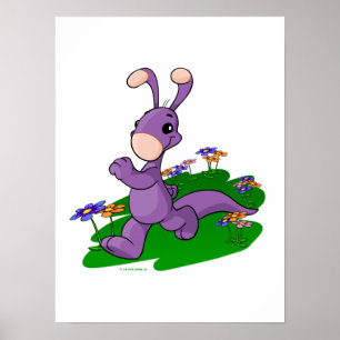 Póster Purple Blumaroo marching through Roo Island