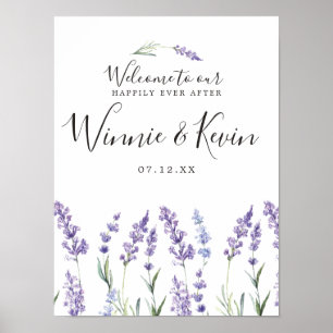 Poster Purple Floral, Casamento de Lavanda