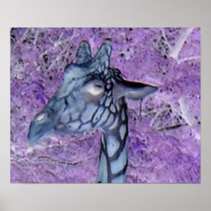 Póster Purple Giraffes