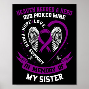 Poster Purple In Memory of Sister Câncer de pâncreas Awar