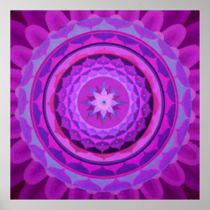 Póster Purple Mandala