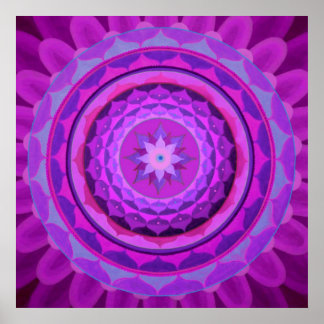 Póster Purple Mandala