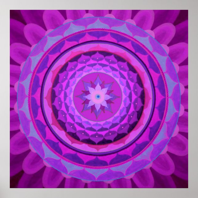 Póster Purple Mandala (Frente)
