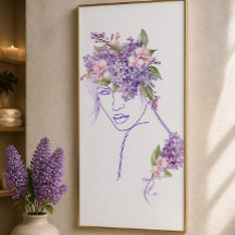Purple Muse - Uma Senhora com Lilases e Orquídeas
